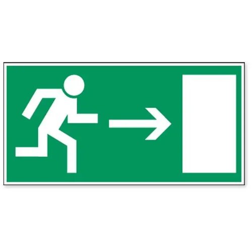 Vluchtrouteaanduiding Rechtsaf (Sticker)
