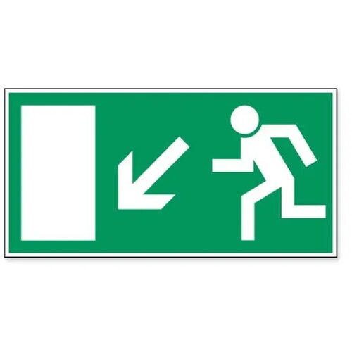 Vluchtrouteaanduiding Trap Af Links (Sticker)