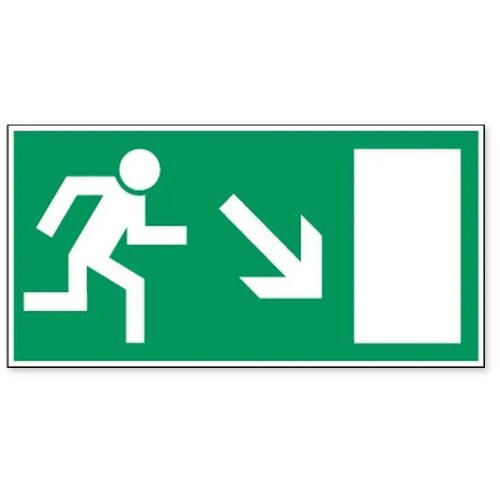 Vluchtrouteaanduiding Trap Af Rechts (Sticker)