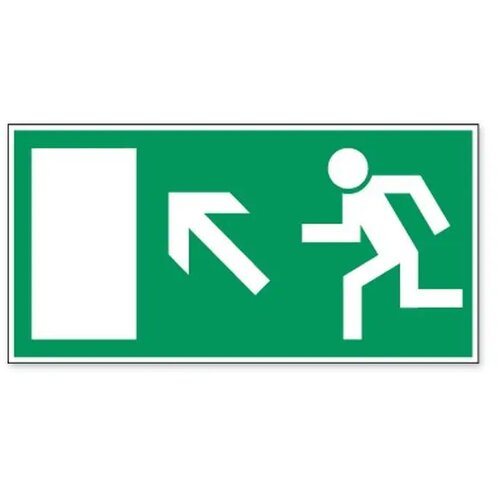 Vluchtrouteaanduiding Trap Op Links (Sticker)