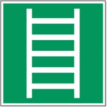 Vast Gemonteerde Vluchtladder Of Kooiladder (Sticker)