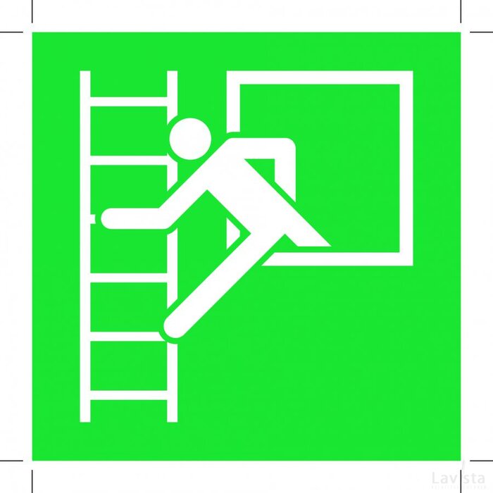 Emergency Window With Escape Ladder (Sticker)