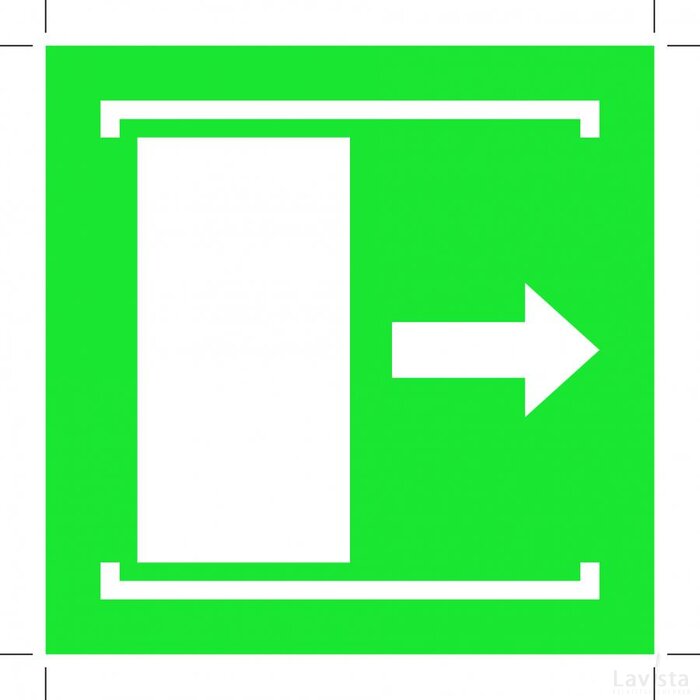 E033: Door Slides Right To Open (Sticker)