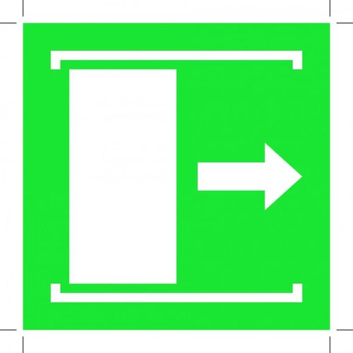 E033: Door Slides Right To Open (Sticker)