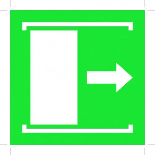 E033: Door Slides Right To Open (Sticker)