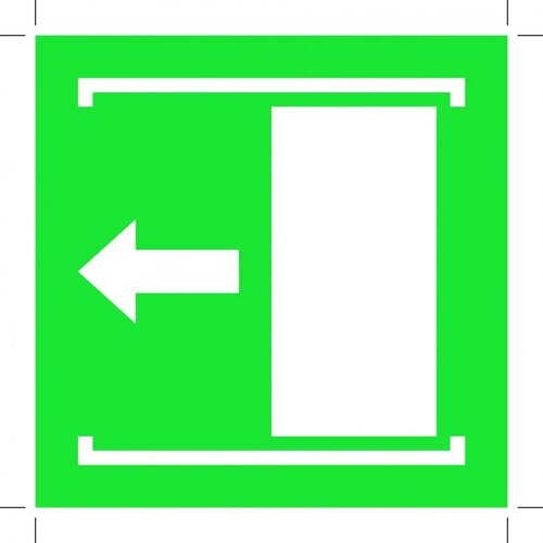 E034: Door Slides Left To Open (Sticker)