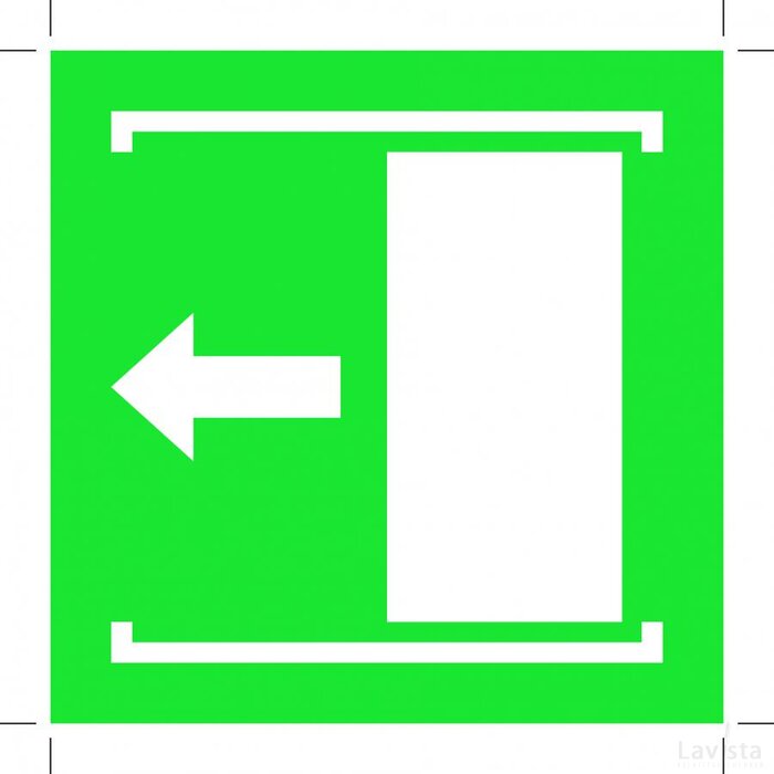 E034: Door Slides Left To Open (Sticker)