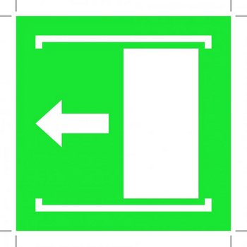 E034: Door Slides Left To Open (Sticker)