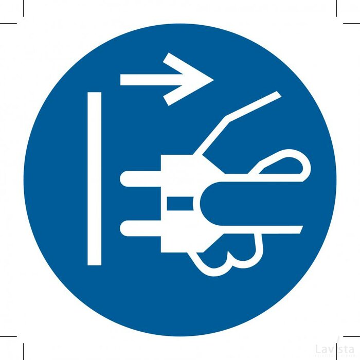 Disconnect Mains Plug From Electrical Outlet (Sticker)