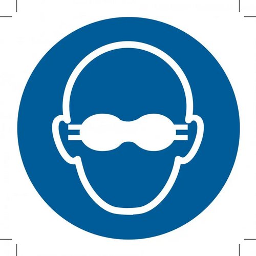 Opaque Eye Protection Must Be Worn (Sticker)