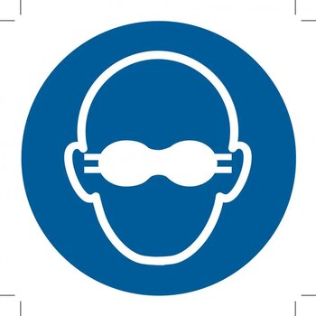 Opaque Eye Protection Must Be Worn (Sticker)