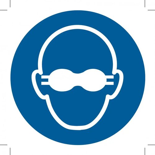 Opaque Eye Protection Must Be Worn (Sticker)