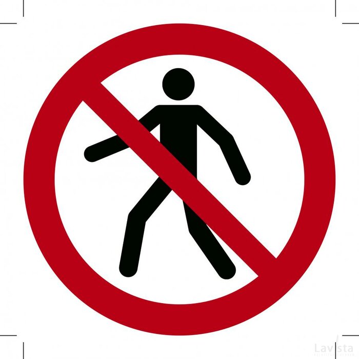 Verboden Voor Voetgangers (Sticker)