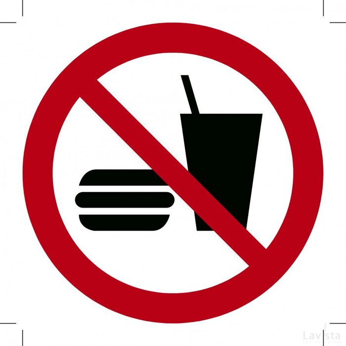 Verboden Te Eten En Drinken (Sticker)