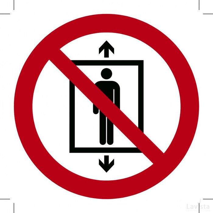 Lift Verboden Voor Personen (Sticker)
