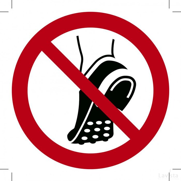 Verboden Schoenen Met Metalen Noppen Te Dragen (Sticker)