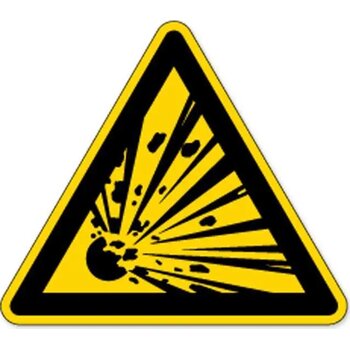 Waarschuwing, Explosieve Stoffen (Sticker)
