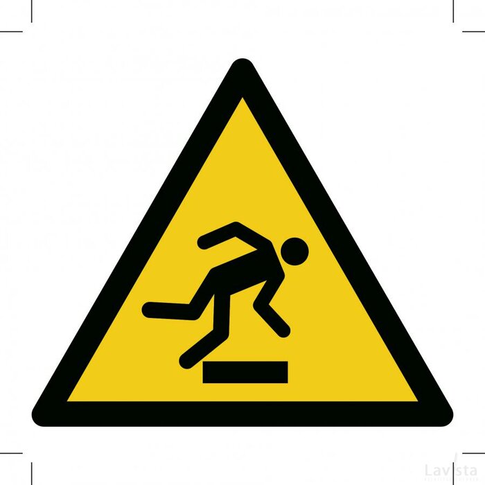 Waarschuwing, Struikelgevaar (Sticker)