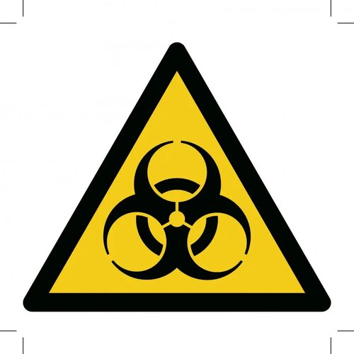 Warning; Biological Hazard (Sticker)