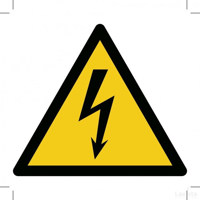 Waarschuwing, Elektrische Spanning (Sticker)