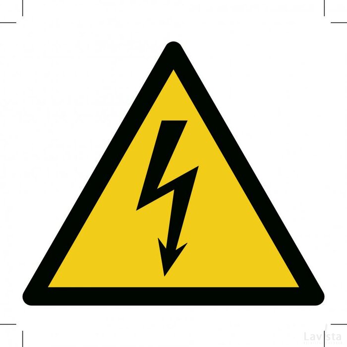Waarschuwing, Elektrische Spanning (Sticker)