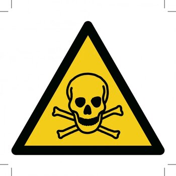 Warning; Toxic Material (Sticker)