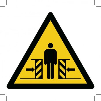 Warning; Crushing (Sticker)
