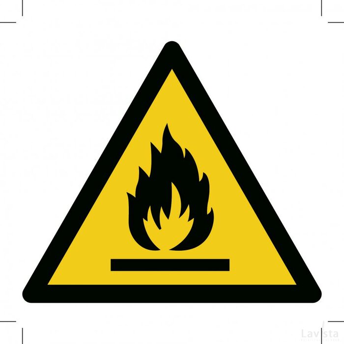 Warning; Flammable Material (Sticker)