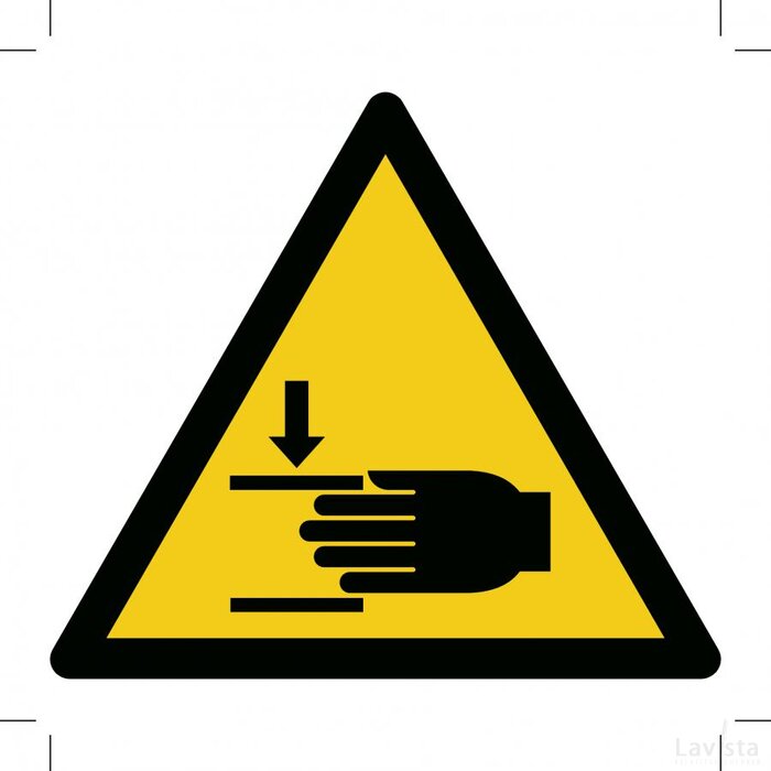 Warning; Crushing Of Hands (Sticker)