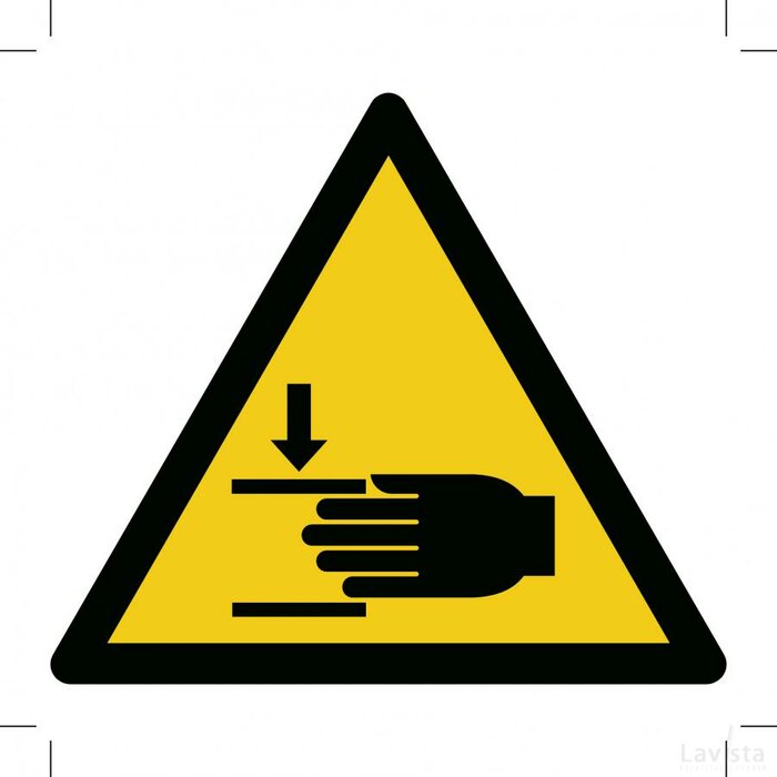 Warning; Crushing Of Hands (Sticker)