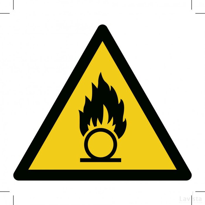 Waarschuwing, Oxiderende Stoffen(Sticker)