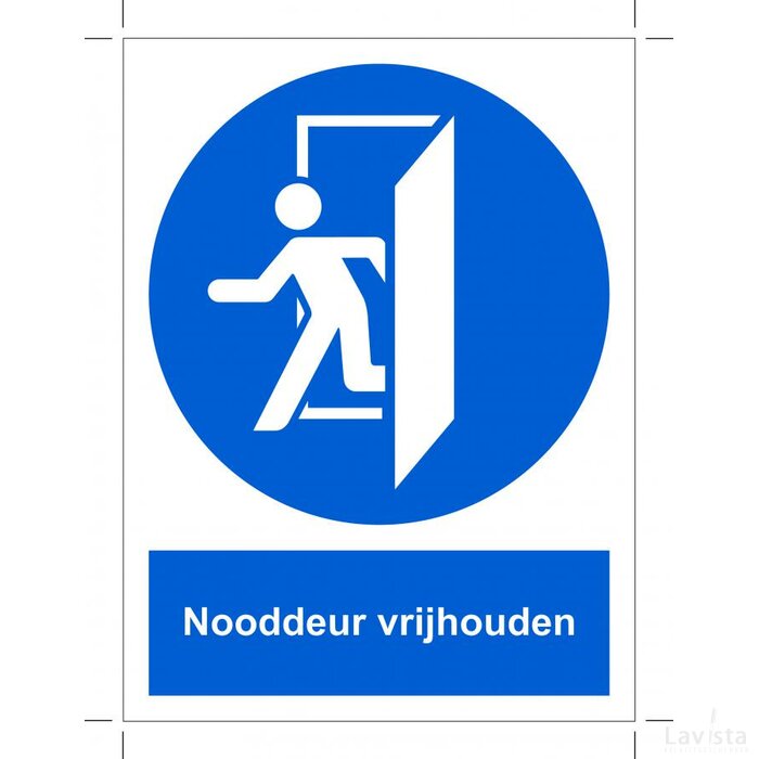 Nooddeur Vrijhouden (Sticker)