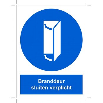 Branddeur Sluiten Verplicht (Sticker)