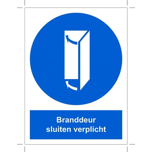 Branddeur Sluiten Verplicht (Sticker)