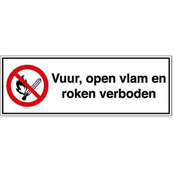 Vuur, Open Vlam En Roken Verboden (Sticker) Vuur, Open Vlam En Roken Verboden (Sticker)