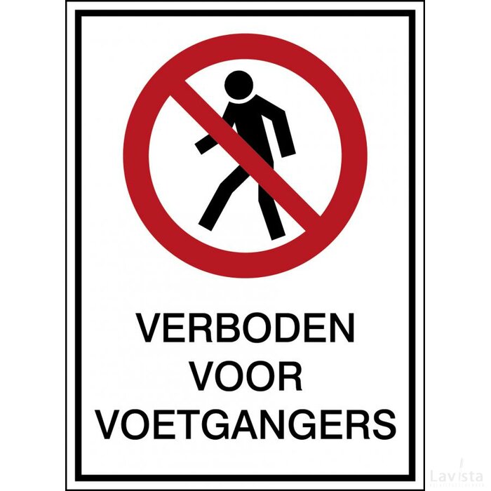 Verboden Voor Voetgangers (Sticker)