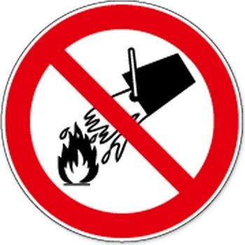 Verboden Met Water Te Blussen (Sticker) Verboden Met Water Te Blussen (Sticker)
