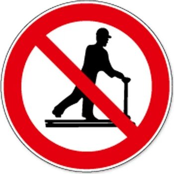 Rijden Met Transpallet Verboden (Sticker) Rijden Met Transpallet Verboden (Sticker)