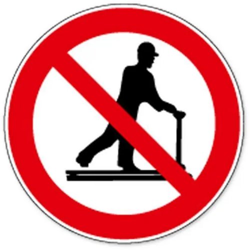 Rijden Met Transpallet Verboden (Sticker)