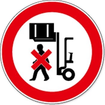 Niet Onder Opgetilde Last Staan (Sticker) Niet Onder Opgetilde Last Staan (Sticker)