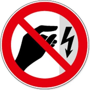 Niet Aanraken, Behuizing Onder Spanning (Sticker)