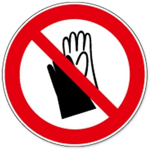 Dragen Van Handschoenen Verboden (Sticker)