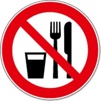 Eten En Drinken Verboden (Sticker)