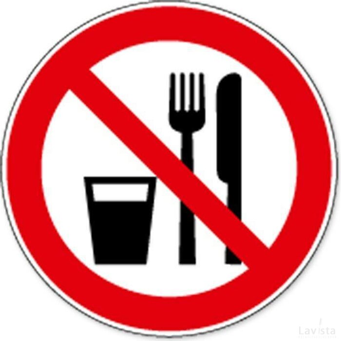 Eten En Drinken Verboden (Sticker)