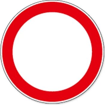 Verboden Voor Alle Typen Voertuigen (Sticker)