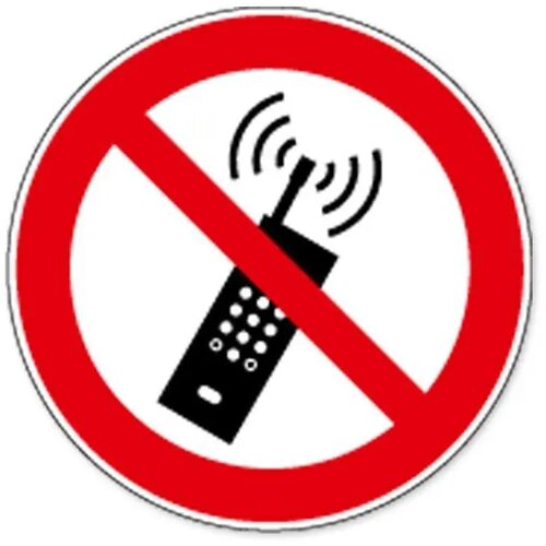 Geactiveerde Mobiele Telefoons Verboden (Sticker)