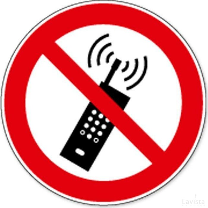 Geactiveerde Mobiele Telefoons Verboden (Sticker)