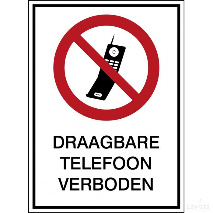 Geactiveerde Mobiele Telefoons Verboden (Sticker)