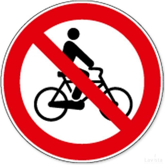 Fietsen Verboden (Sticker)