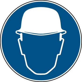 Veiligheidshelm Verplicht (Sticker)